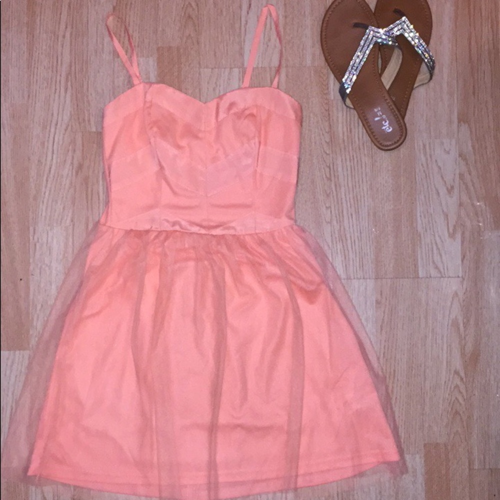 NWOT Charlotte Russe Chevron Orange sundress!